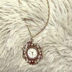 Watch pendant necklace